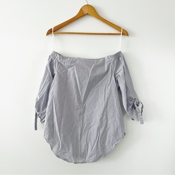 BABATON | malik cotton striped off shoulder blouse size XXS Aritzia - Picture 4 of 9